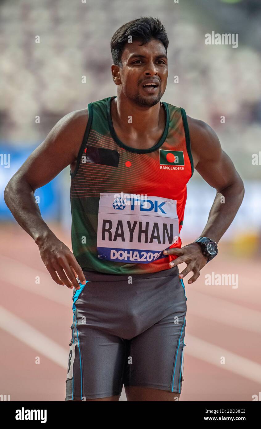 DOHA - QATAR - OCT 1: Mohammad Jahir Rayhan (BAN) competing in the men ...
