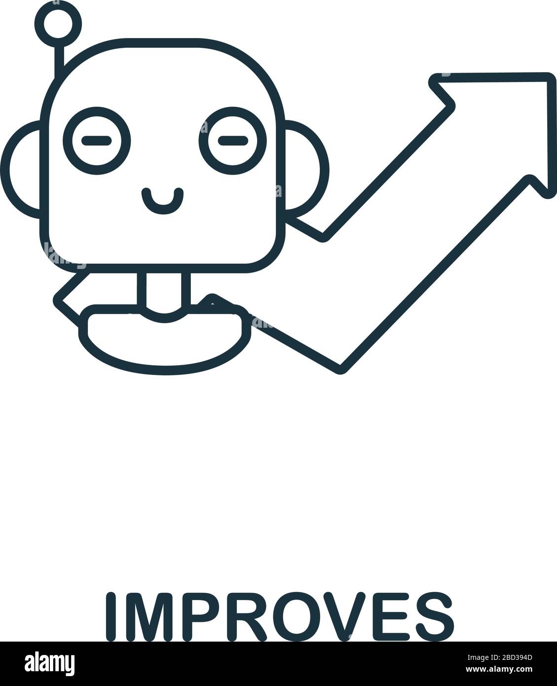 Improves icon from machine learning collection. Simple line Improves ...