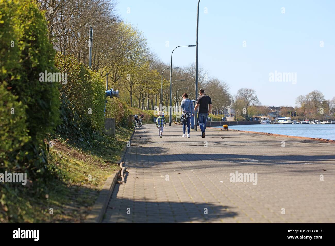 Dorsten, Germany, Monday 6 April 2020 city activity with corona virus high quality background prints Stock Photo