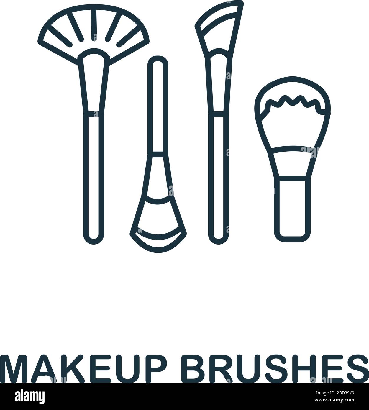 Makeup Brushes icon from makeup and beauty collection. Simple line element Makeup Brushes symbol