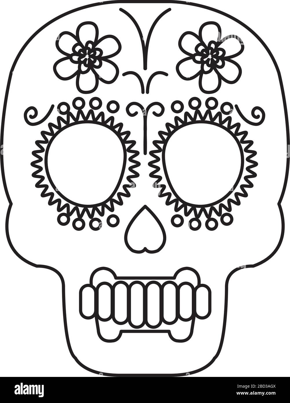 Isolated mexican skull vector design Stock Vector Image & Art - Alamy
