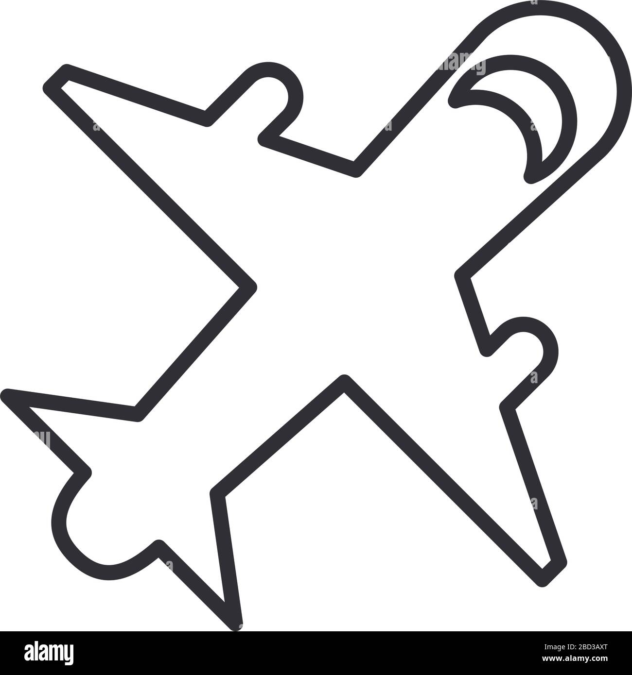 airplane flying line style icon Stock Vector Image & Art - Alamy
