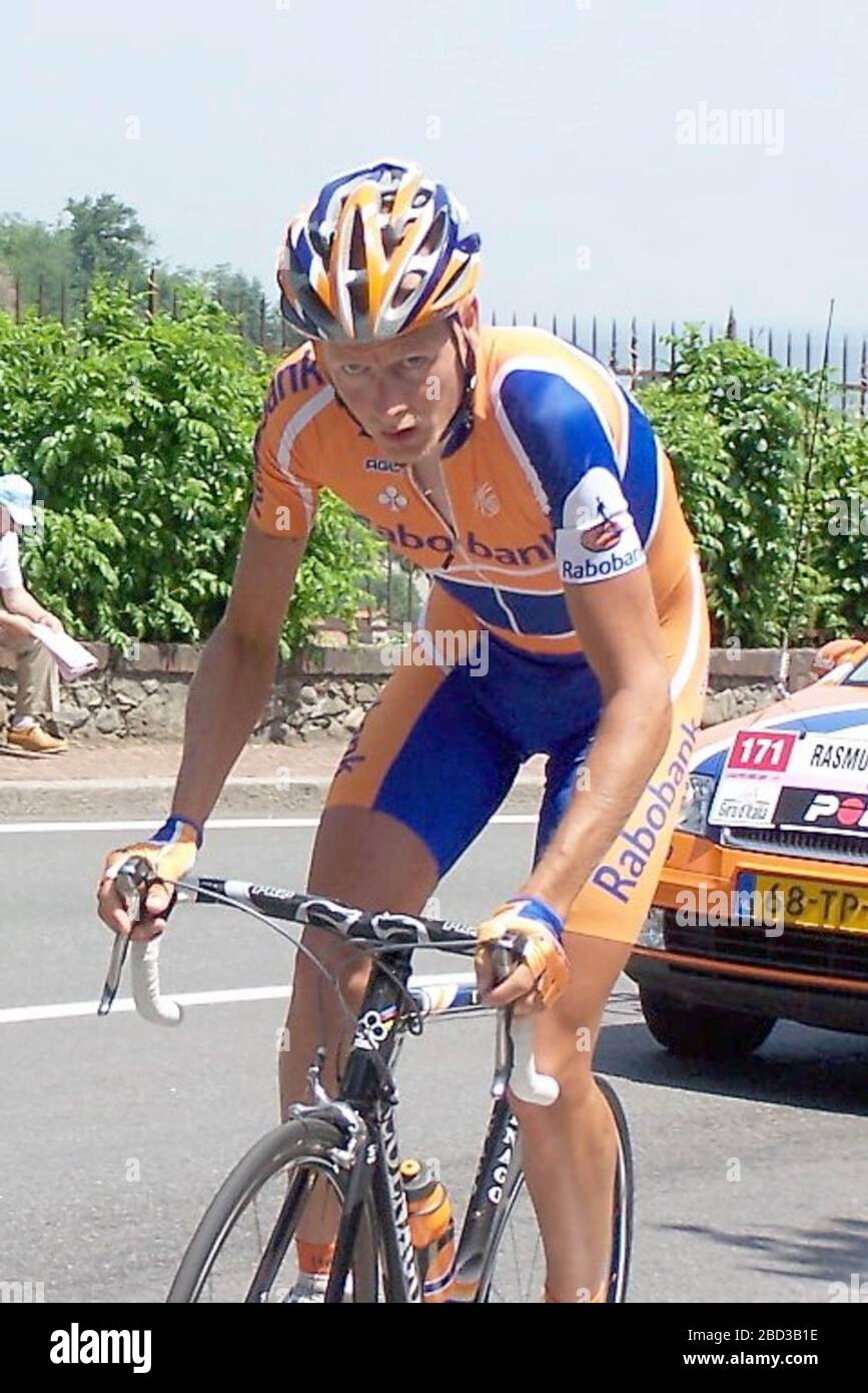 Michael Rasmussen of Rabobank during the Tour D'italie, Biella - Santuario Di Oropa (Mountain TT)12.6 km on May 25, 2007 in Biella, Italie - Photo Laurent Lairys / DPPI Stock Photo