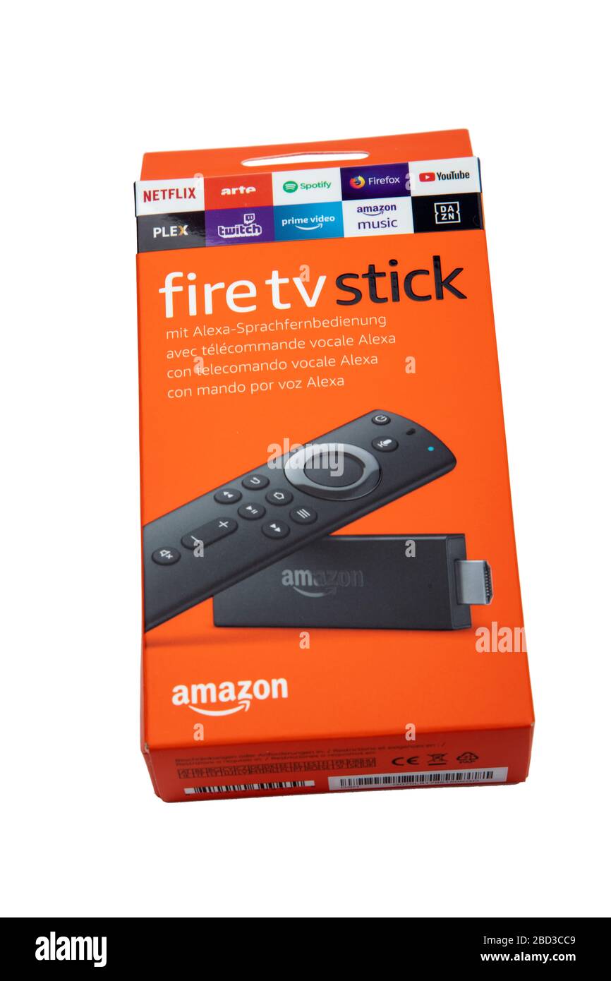 HUETTENBERG, GERMANY - FEBRUARY 03, 2020: Amazon Fire TV stick. Amazon Fire  TV Stick is a low cost version in a HDMI-stick format of Amazon Fire TV, A  Stock Photo - Alamy