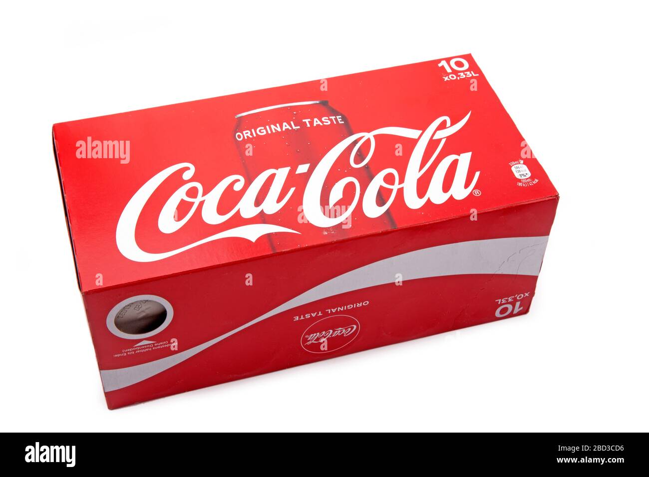 HUETTENBERG, GERMANY - 2020-02 25 - Product Shot Coca Cola in red box ...