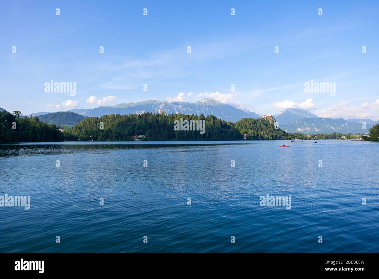 Amazing view on Bled Lake in Julian Alps, Slovenia Stock Photo