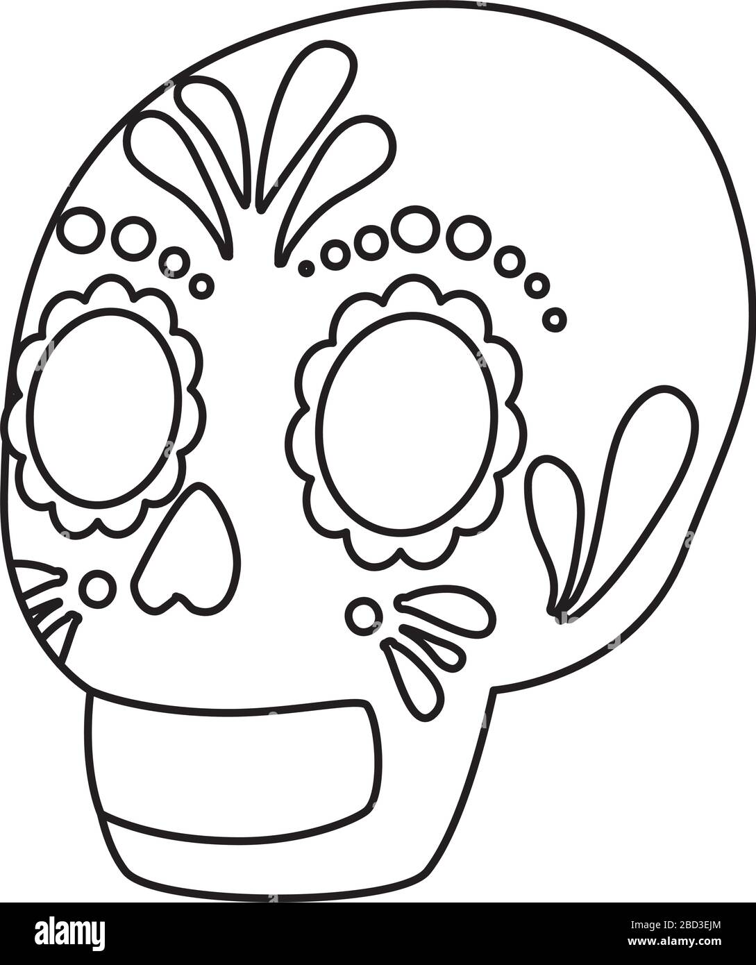 Isolated mexican skull vector design Stock Vector Image & Art - Alamy