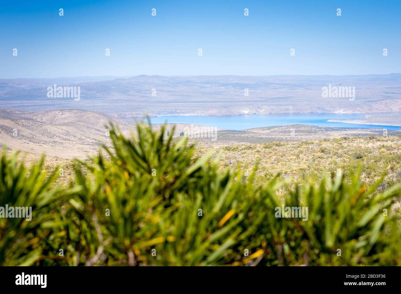 Lake in Piedra del Aguila, Neuquen, Argentina. Stock Photo