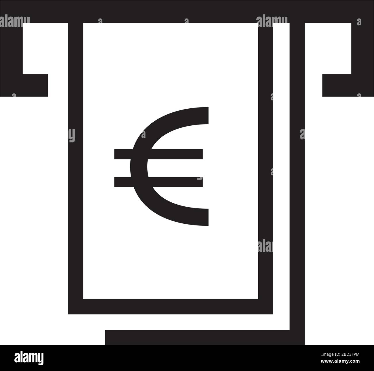 ATM, cash dispenser icon (euro) Stock Vector