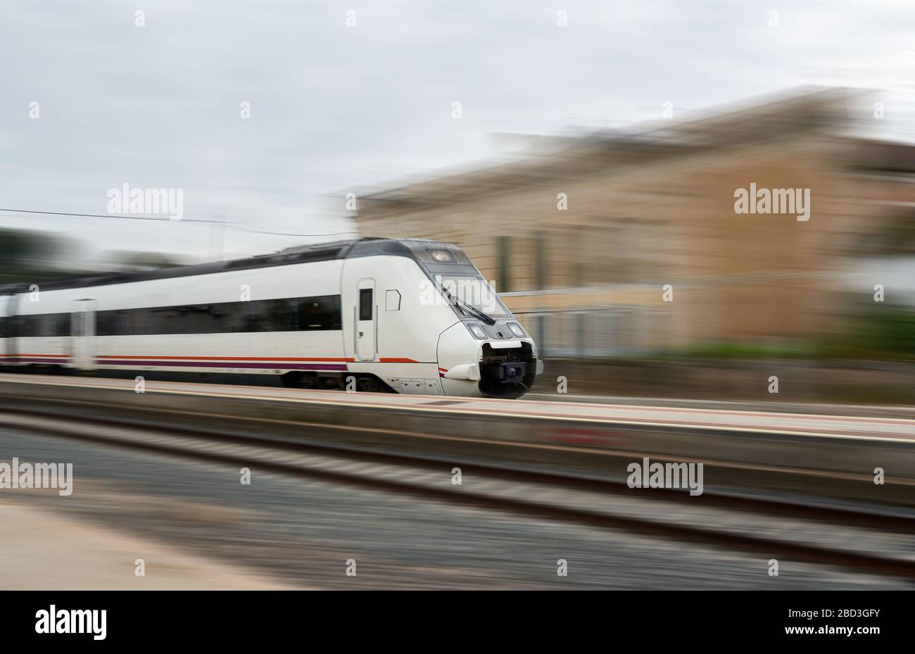 fast train passing by Stock Photo