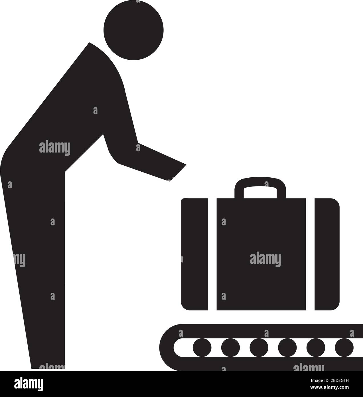 baggage claim icon / public information symbol Stock Vector
