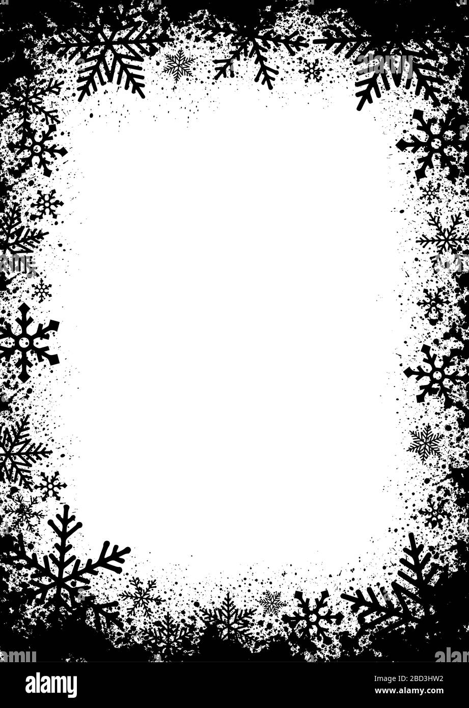 winter image background frame ( snow crystal Stock Vector Image & Art ...