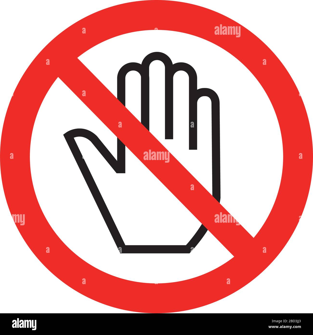 Prohibition sign (pictogram) / Do not touch Stock Vector Image & Art