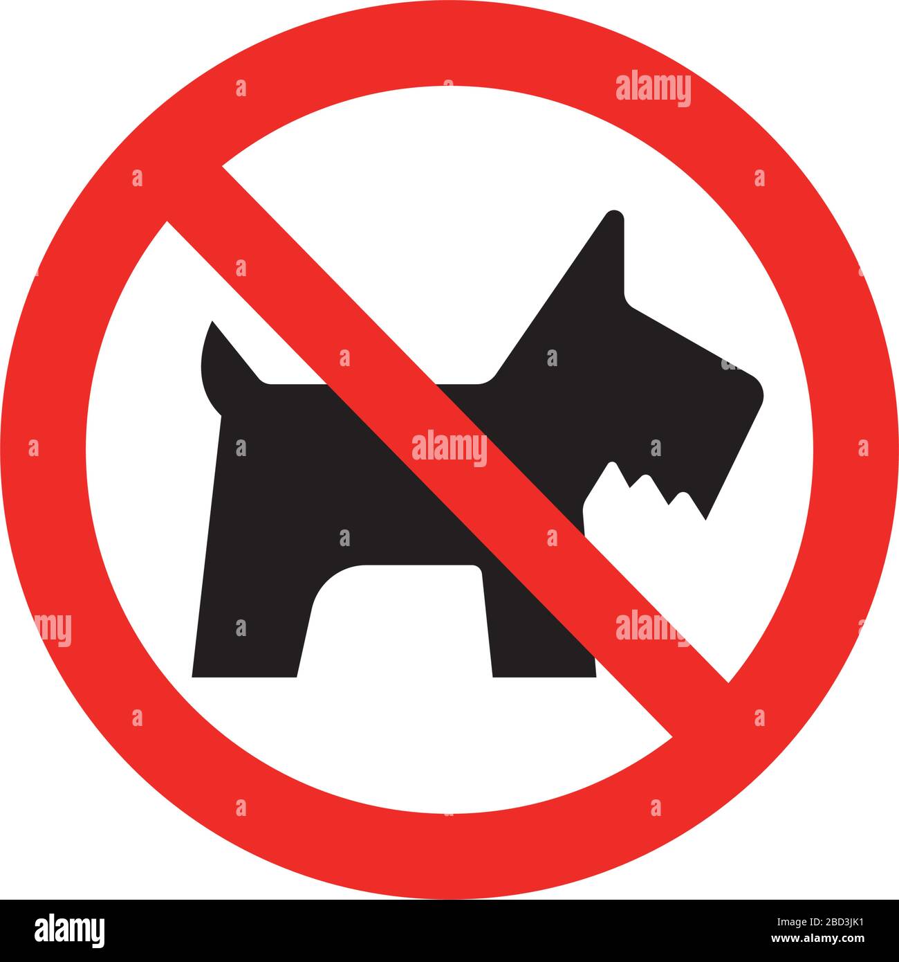 Prohibition sign (pictogram) /No pets allowed Stock Vector Image & Art