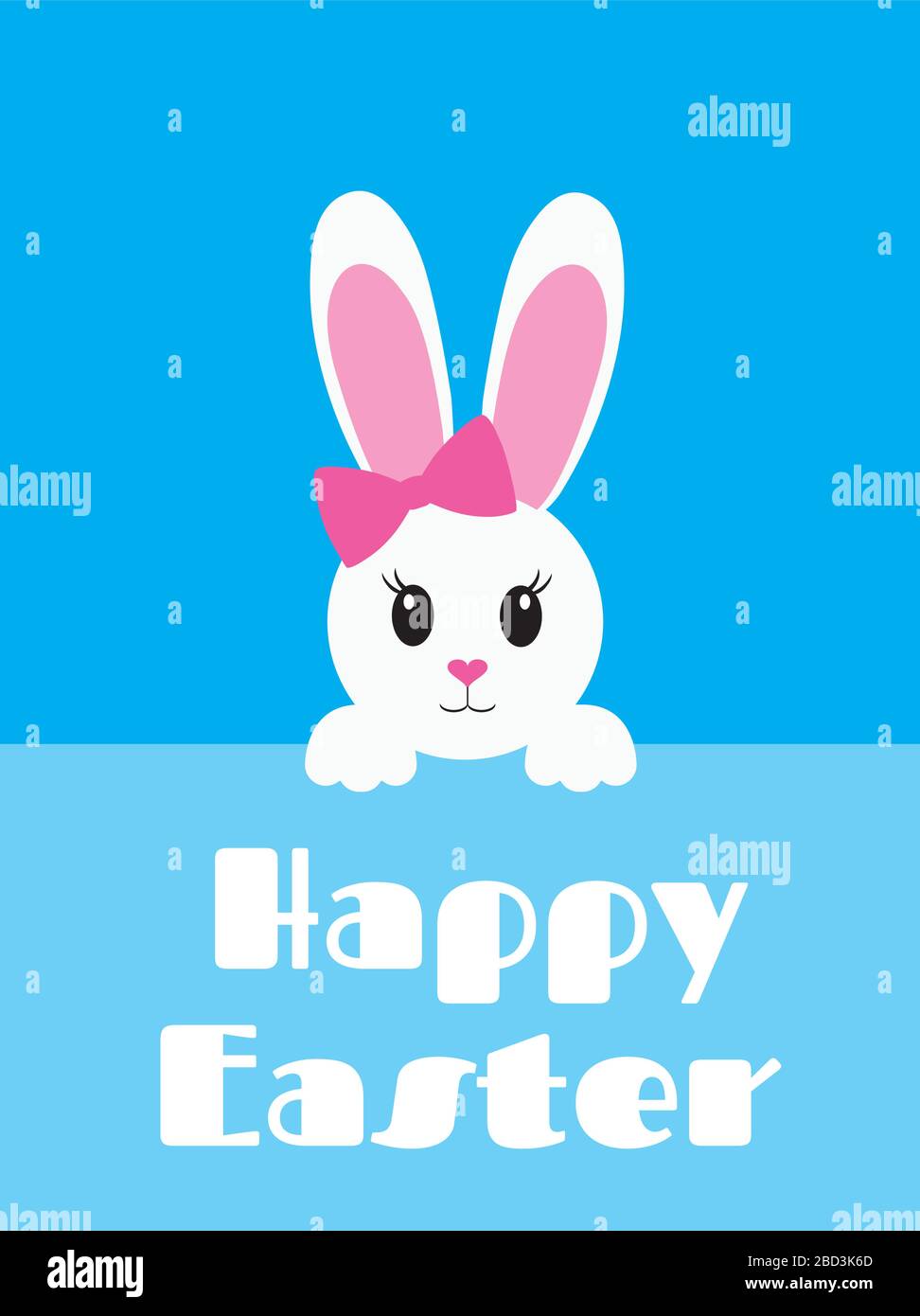 vector illustration of an Easter bunny. Cute bunny Easter background. Stock Vector