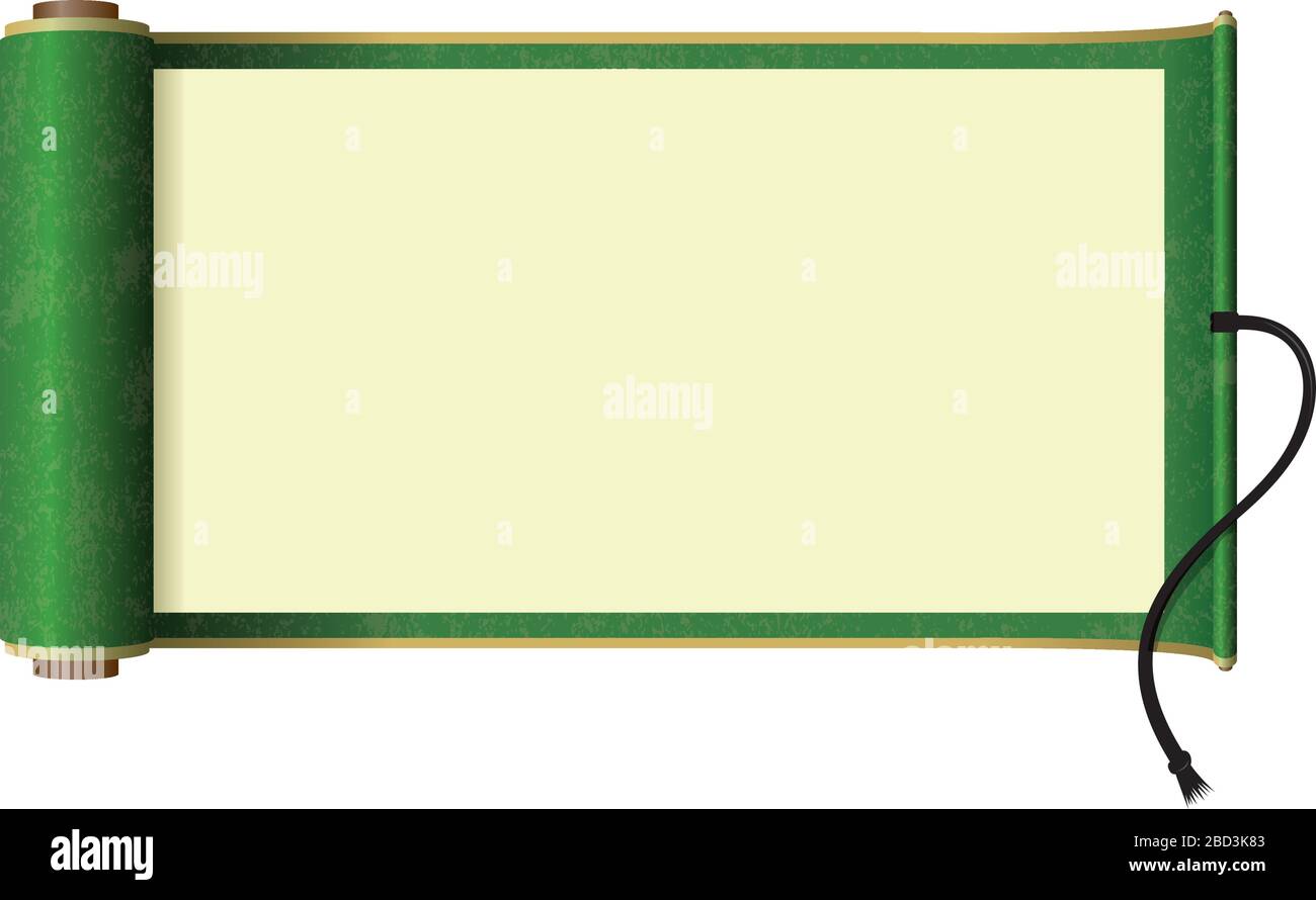 Japanese scroll paper illustration Stock Vector Image & Art - Alamy