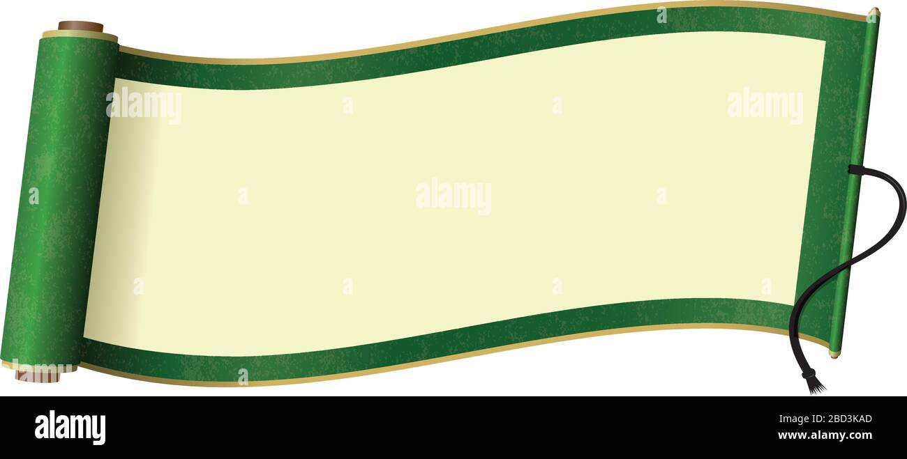 Japanese scroll paper illustration Stock Vector Image & Art Alamy