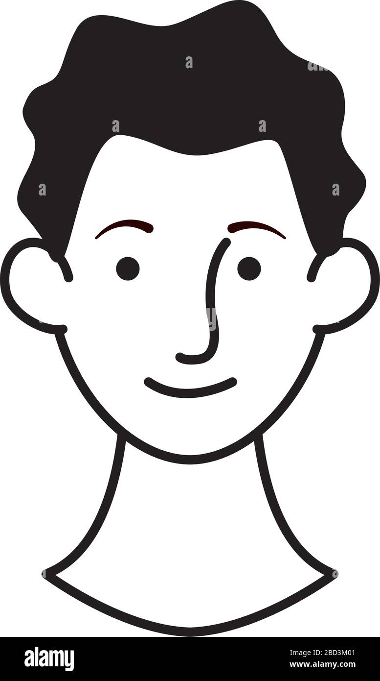 young man head character icon Stock Vector Image & Art - Alamy