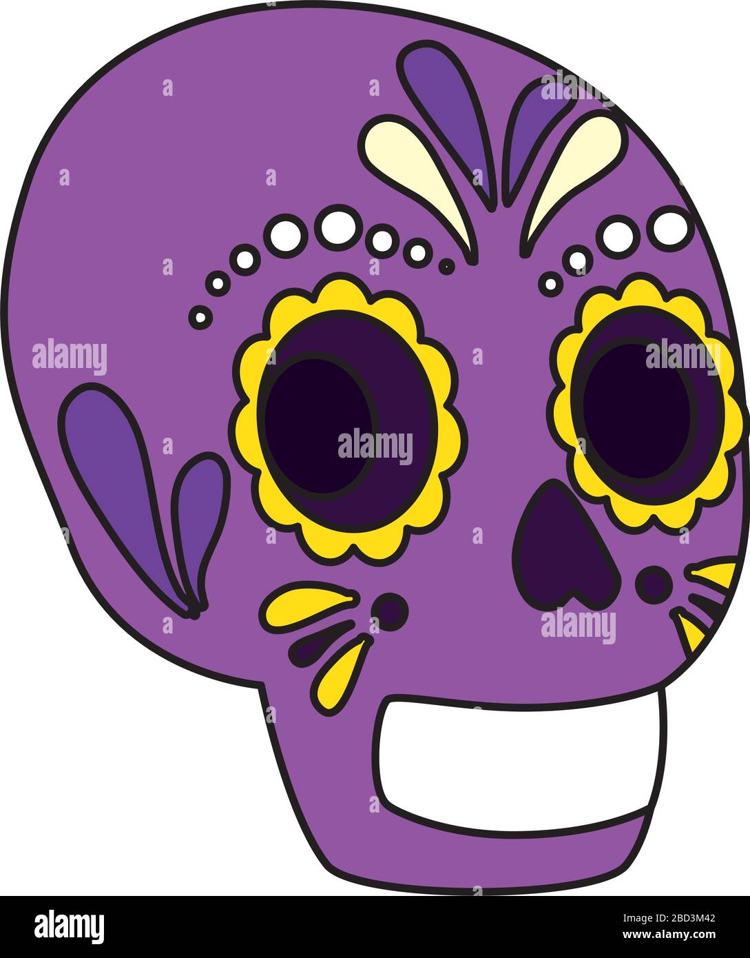 Isolated mexican skull vector design Stock Vector Image & Art - Alamy