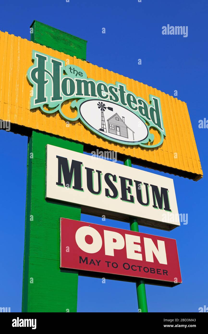 Homestead Museum, Drumheller, Alberta, Canada Stock Photo