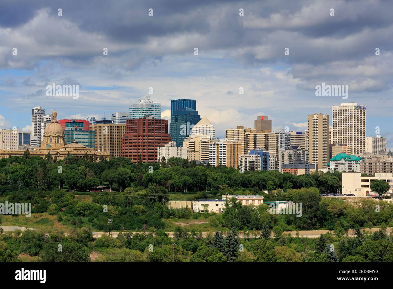 Edmonton skyline, Alberta, Canada Stock Photo