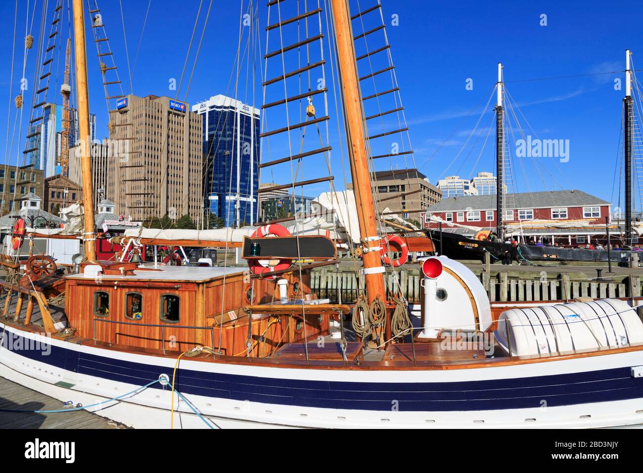 Sailing ship Mar, Harbourwalk, Halifax, Nova Scotia, Canada Stock Photo
