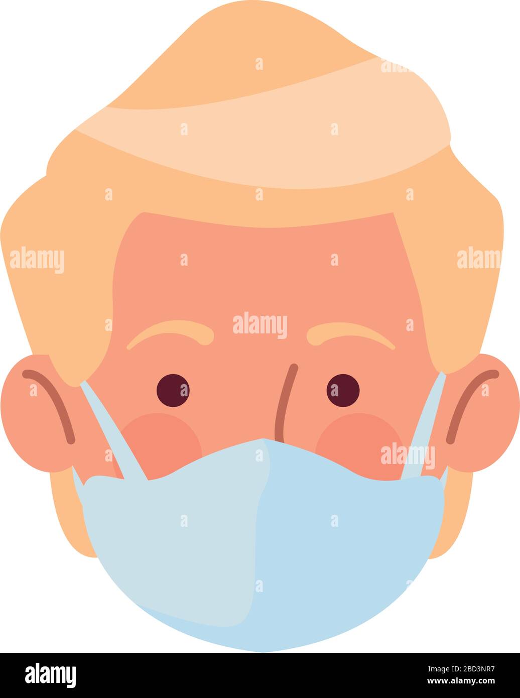 man using face mask head character Stock Vector Image & Art - Alamy