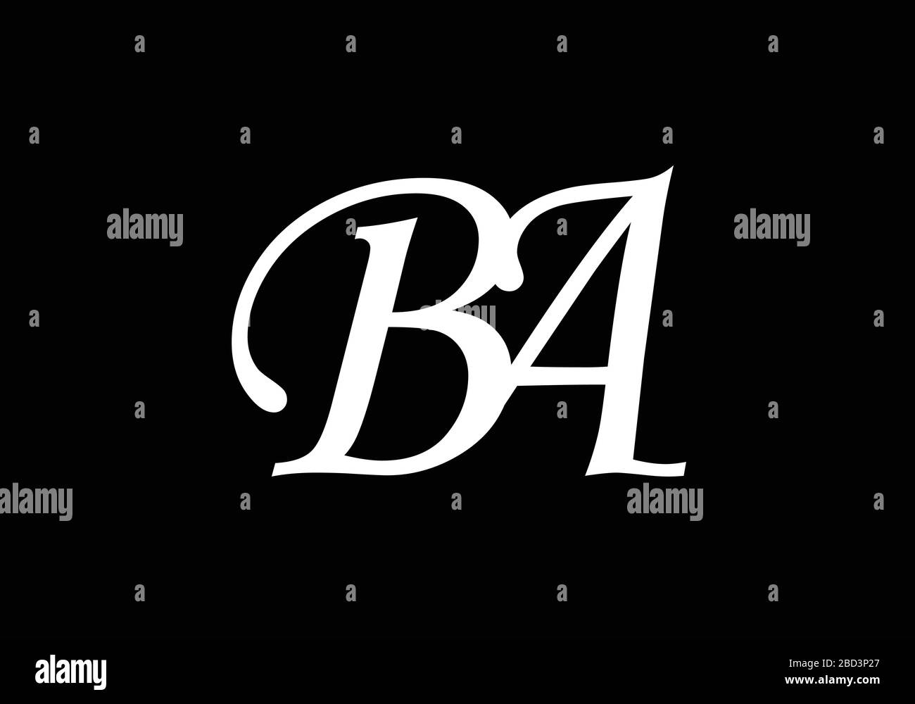 B A Initial Letter Logo design vector template, Graphic Alphabet Symbol for Corporate Business Identity Stock Vector