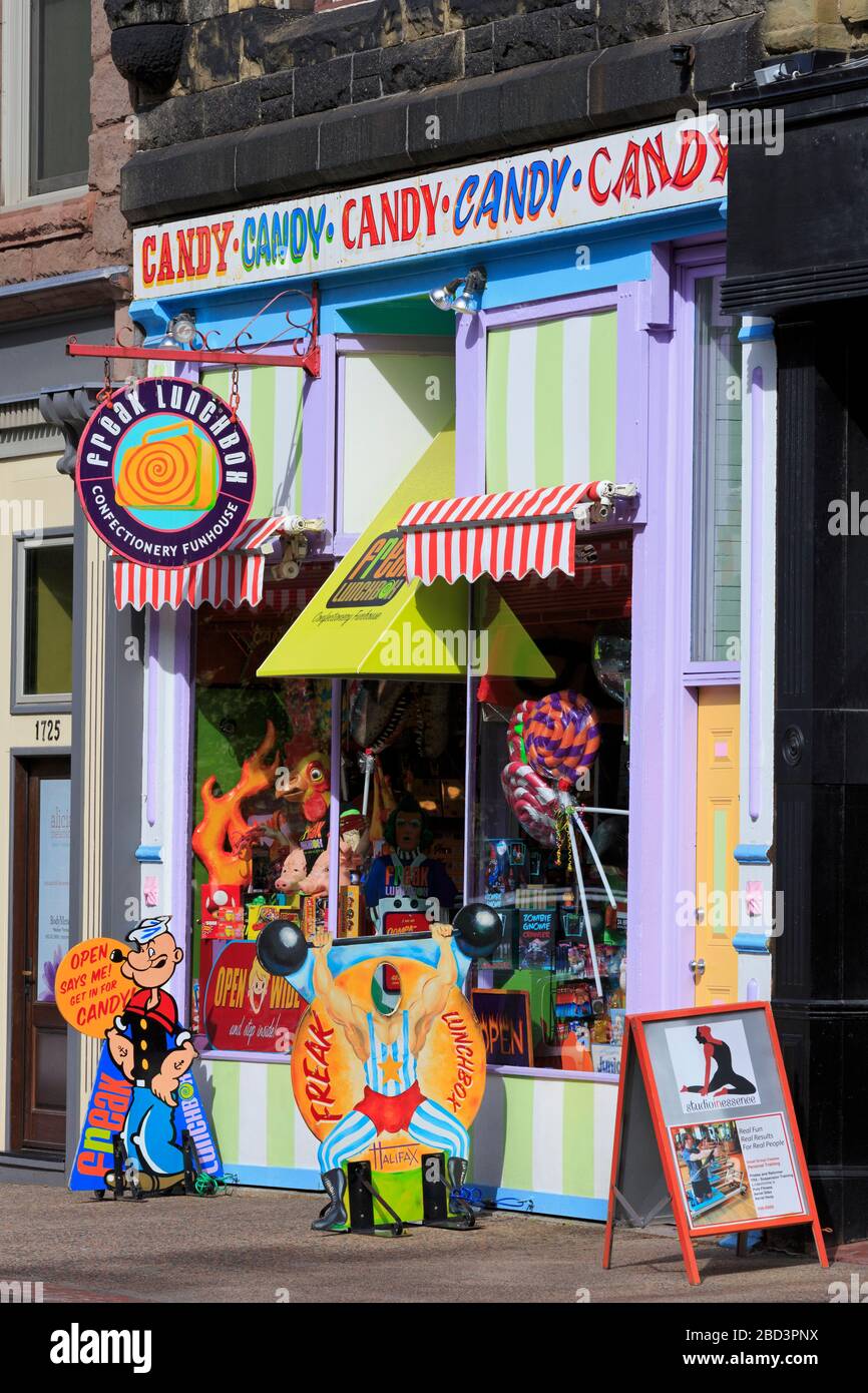 Store on Barrington Street, Halifax, Nova Scotia, Canada Stock Photo