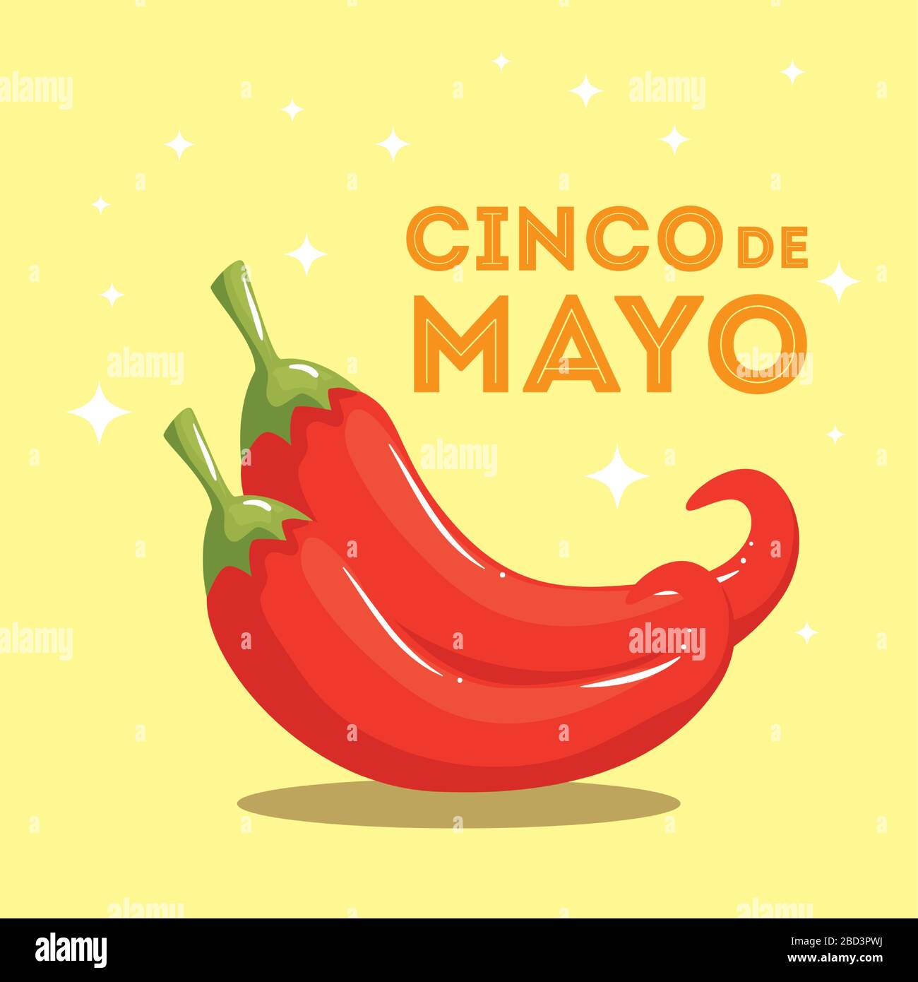 Mexican chillis of Cinco de mayo vector design Stock Vector Image & Art