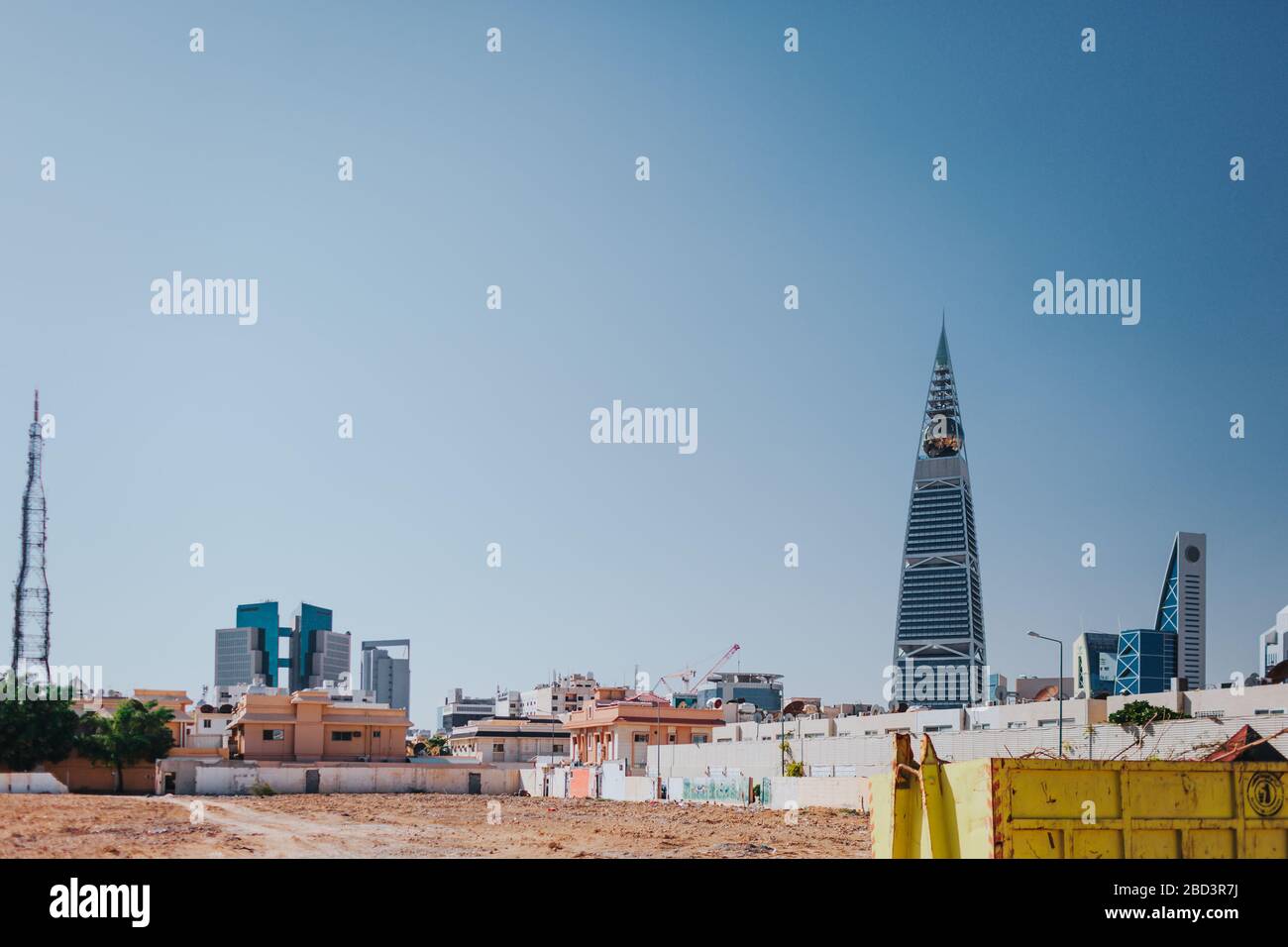 Riyadh, Saudi Arabia - November 6, 2019: Perpective view of the King Fahad Wasteland for new construction Stock Photo