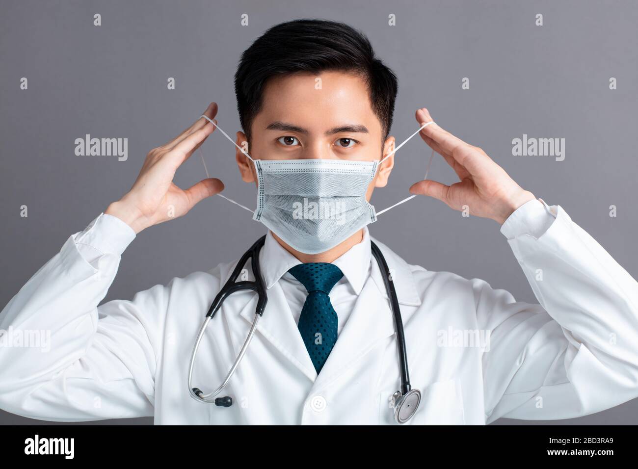 young Doctor Wearing Medical Mask Stock Photo Alamy