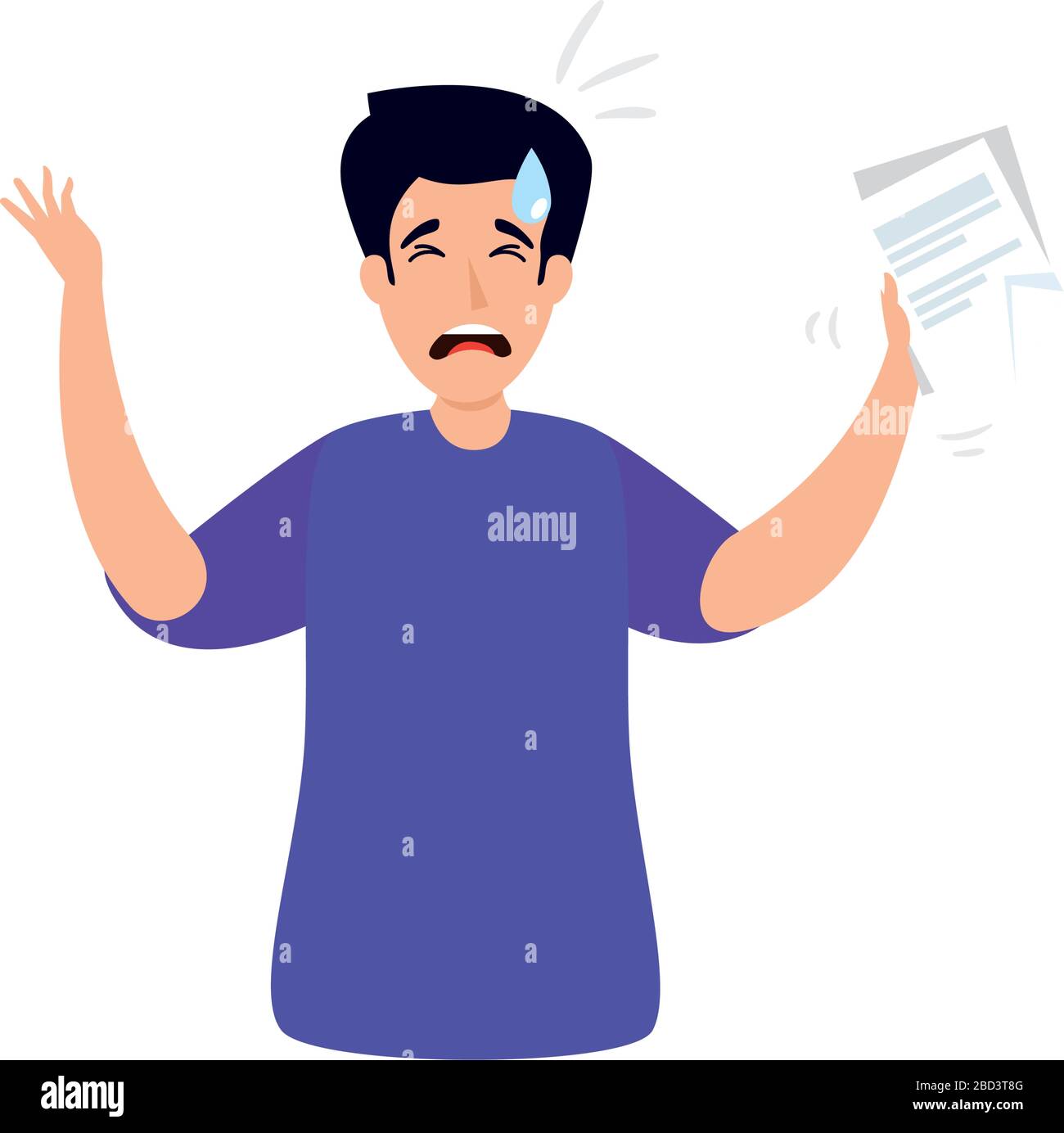 man with stress attack icon Stock Vector Image & Art - Alamy