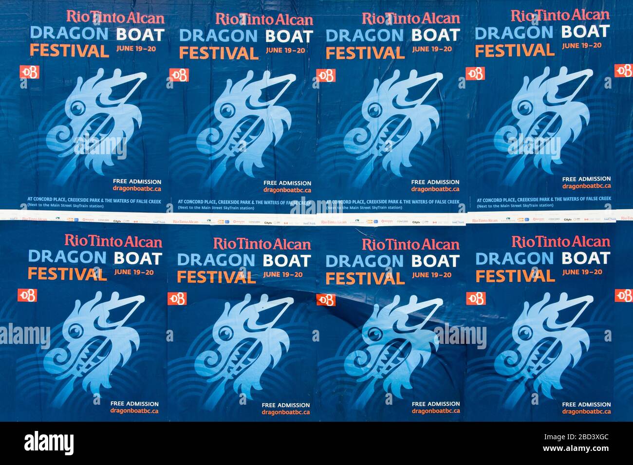 Dragon Boat Festival posters in Chinatown, Vancouver, British Columbia, Canada, North America Stock Photo