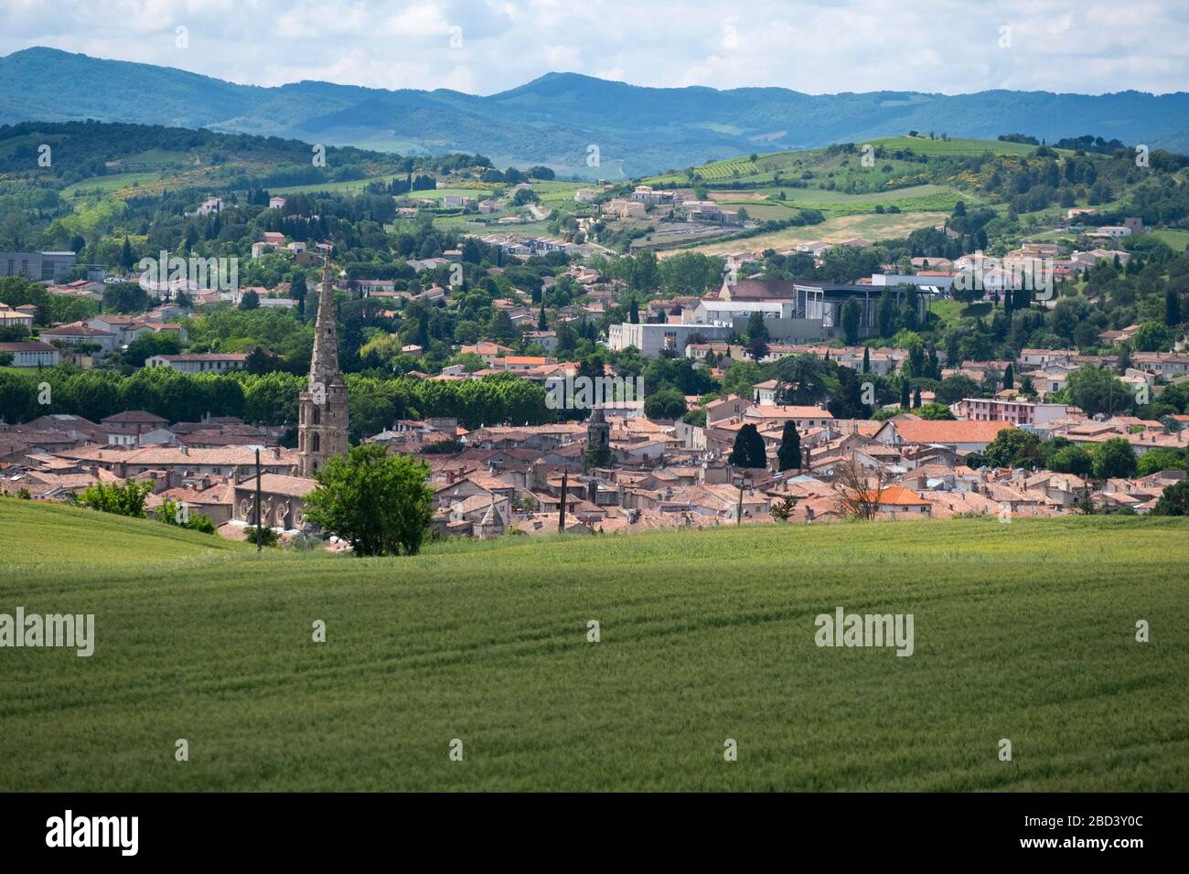 View of Limoux France, Aude Department in the Spring Stock Photo
