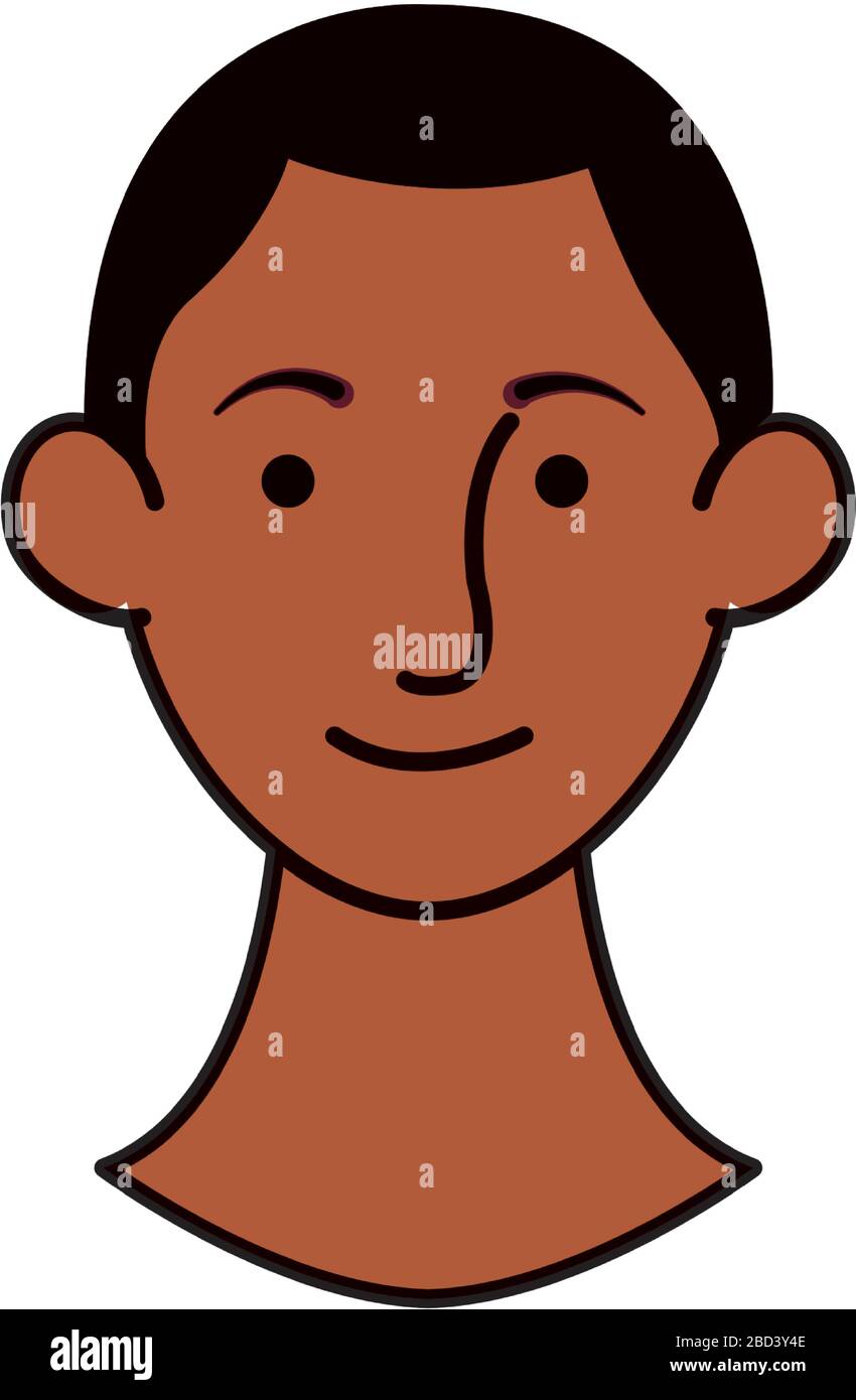 afro young man head character icon Stock Vector Image & Art - Alamy
