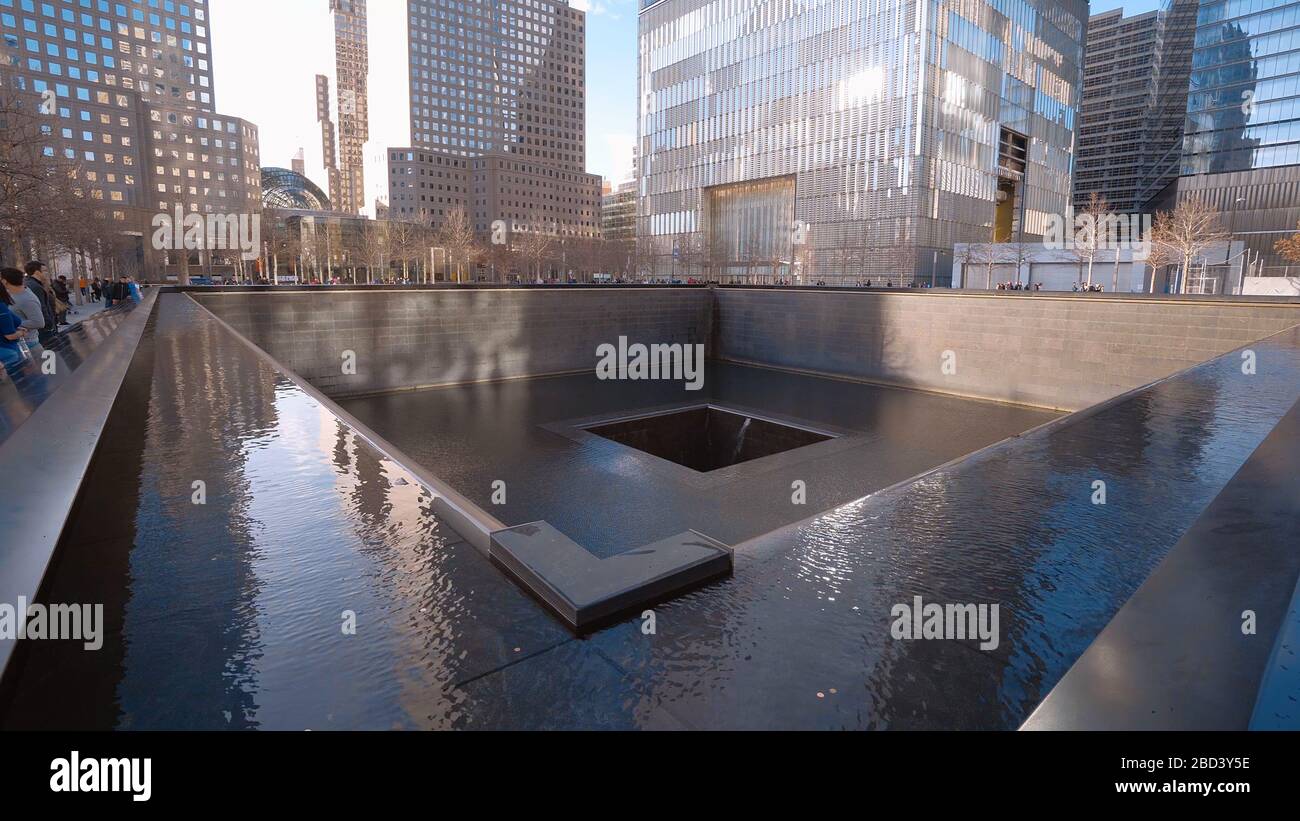 9-11 Memorial fountains at World Trade Center Manhattan New York - NEW ...