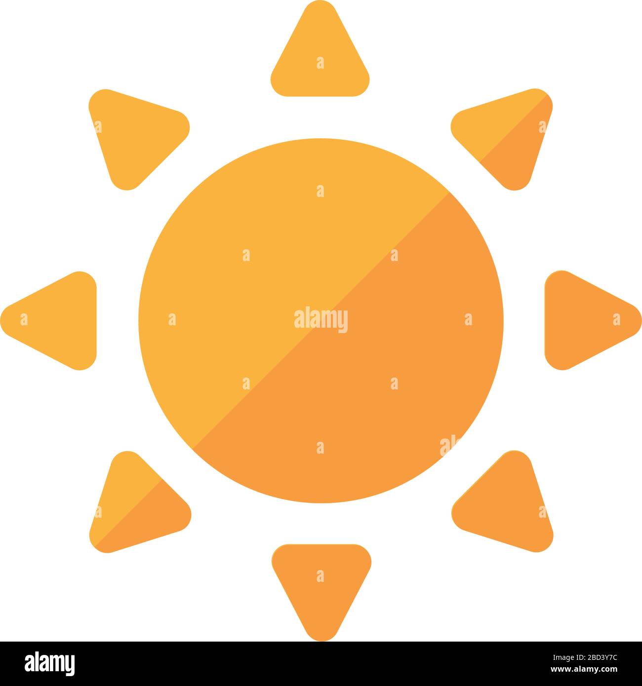 Weather icon / color version ( sun , sunny day ) Stock Vector