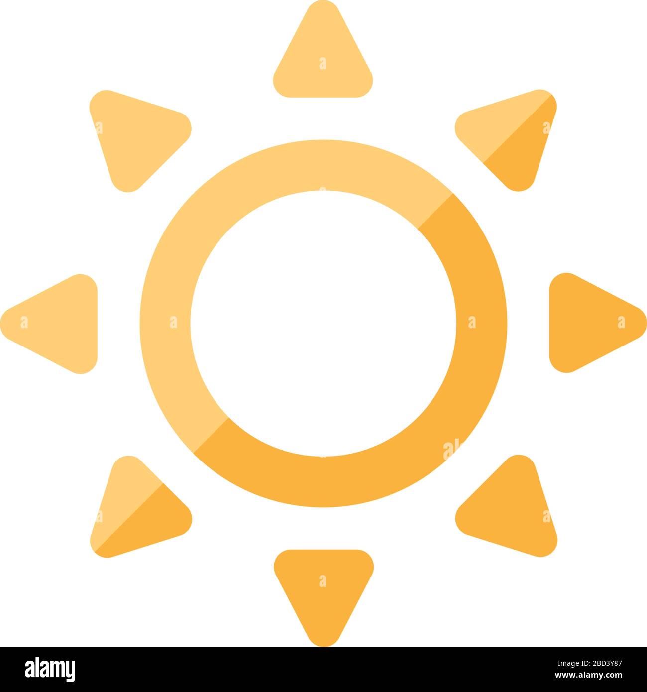 Weather icon / color version ( sun , sunny day ) Stock Vector