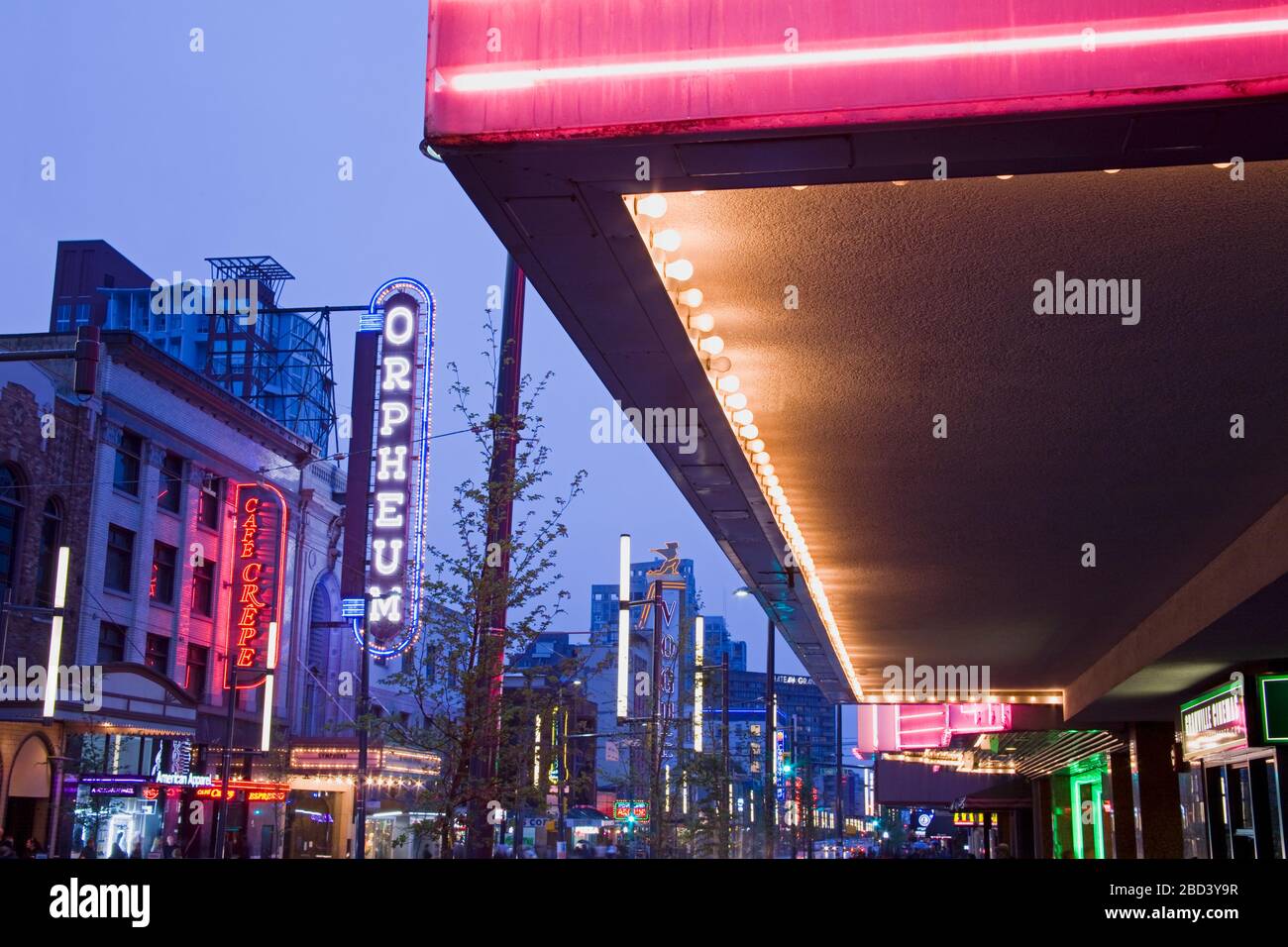 Orpheum Theatre on Granville Street, Vancouver, British Columbia, Canada, North America Stock Photo