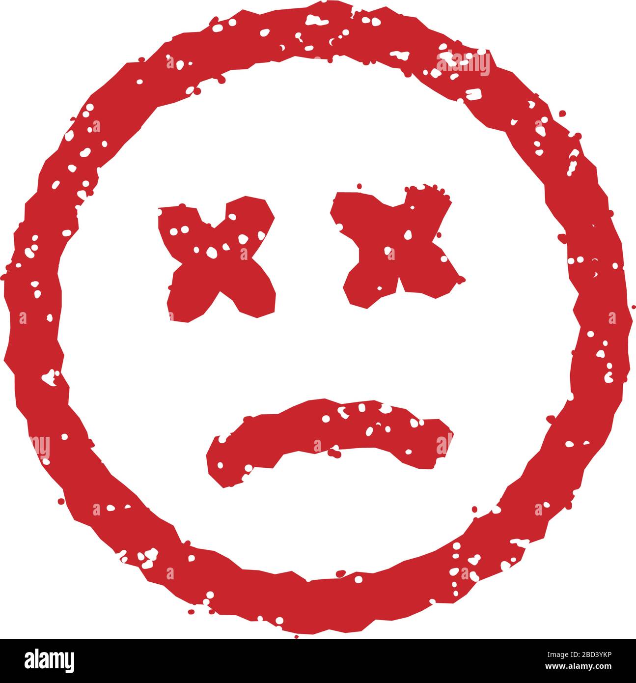 Rubber stamp icon unhappy stock vector image art alamy