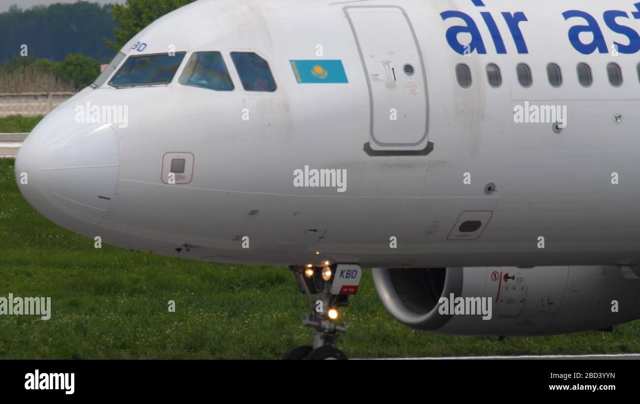 Air Astana Airbus A320 taxiing Stock Photo
