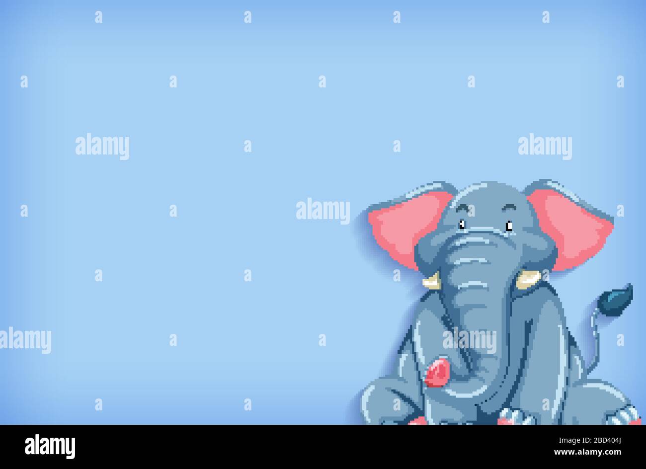 Background template design with plain color and elephant illustration ...