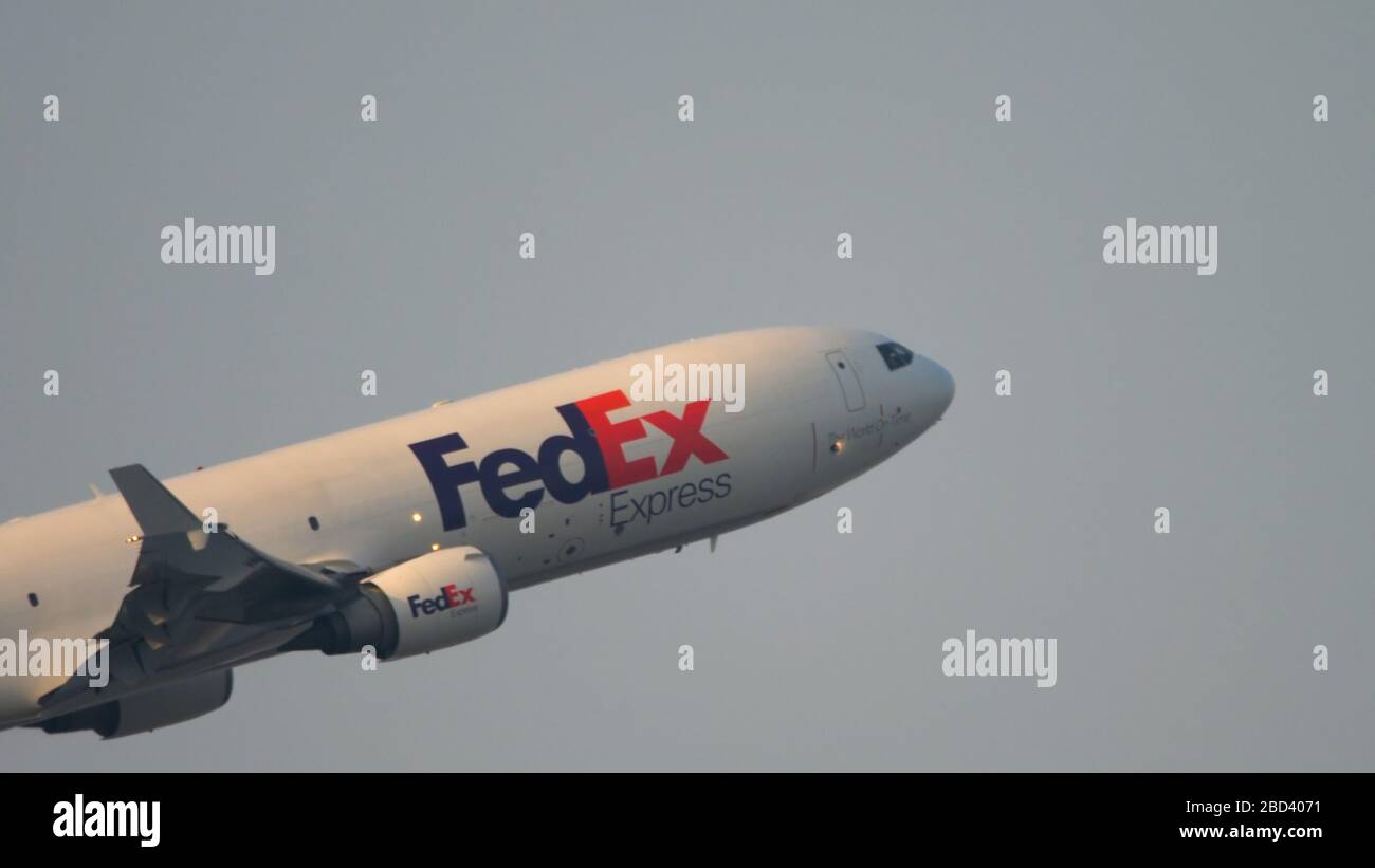 Fedex Express departure Stock Photo
