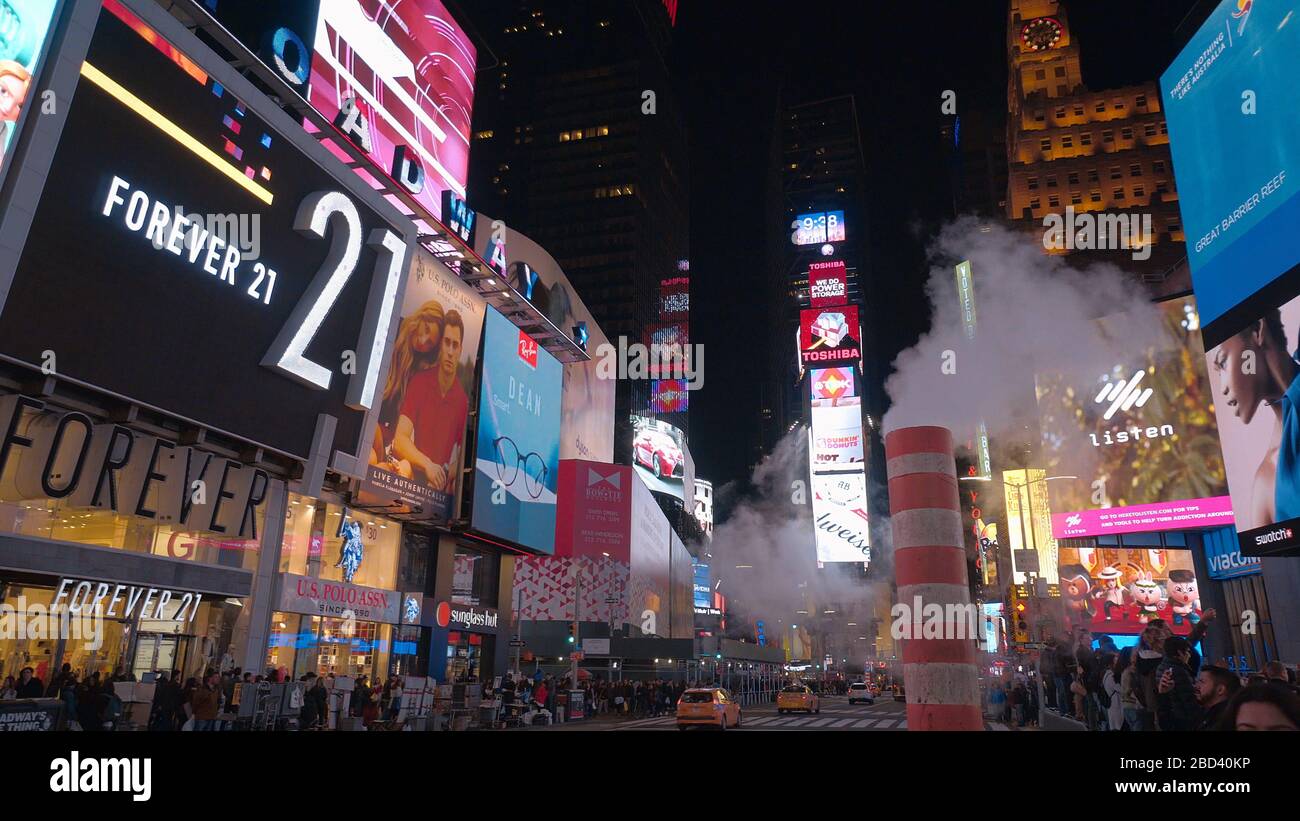 Famous Times Square in Manhattan New York - main tourist attraction ...