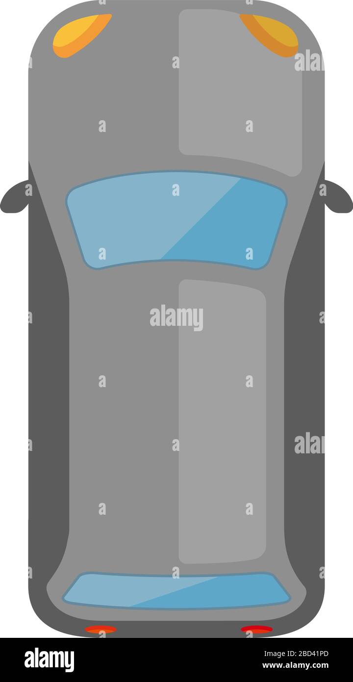 mini car (view from above) vector flat icon Stock Vector