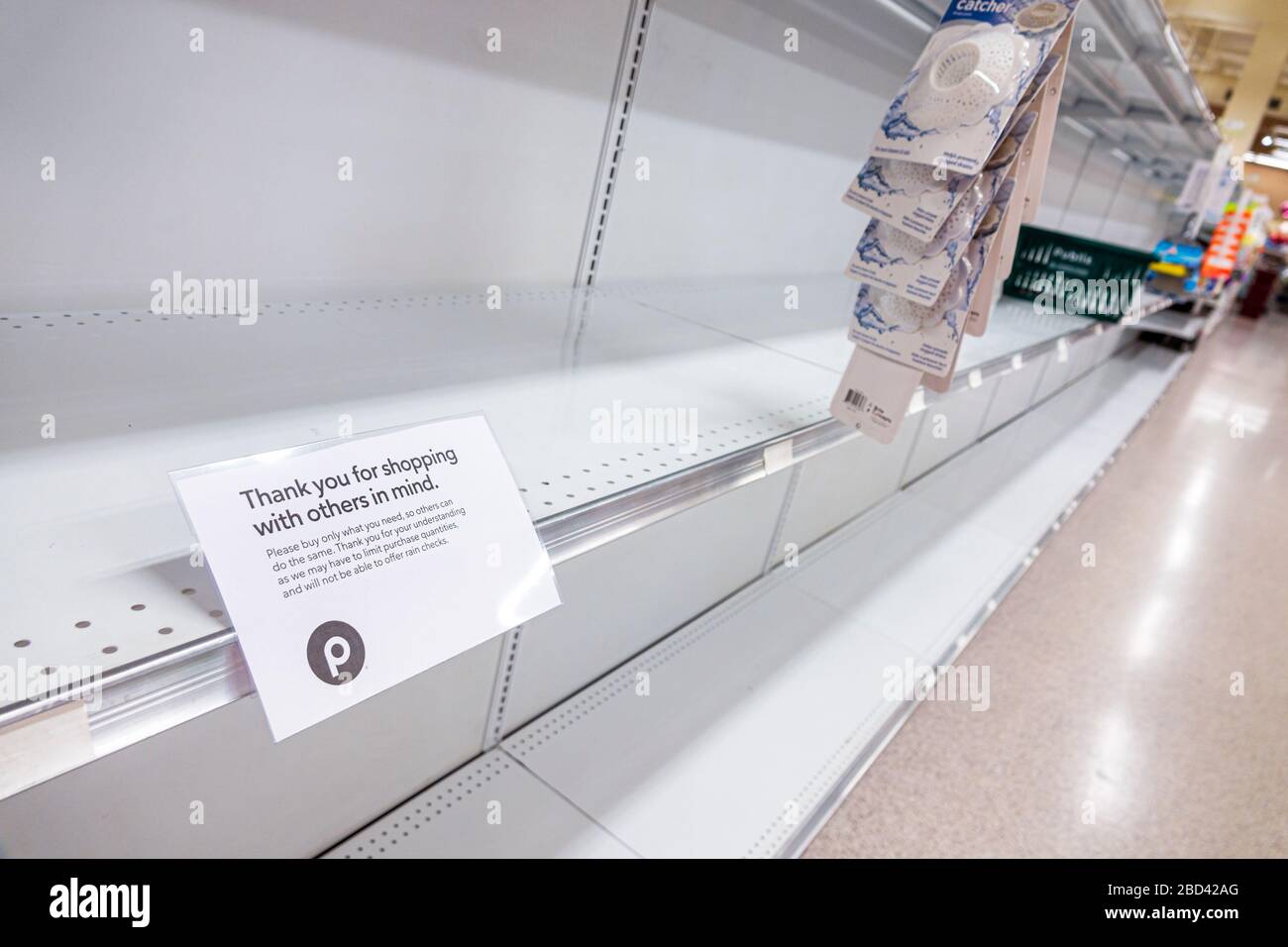 Miami Beach Florida,Publix grocery store supermarket empty shelves