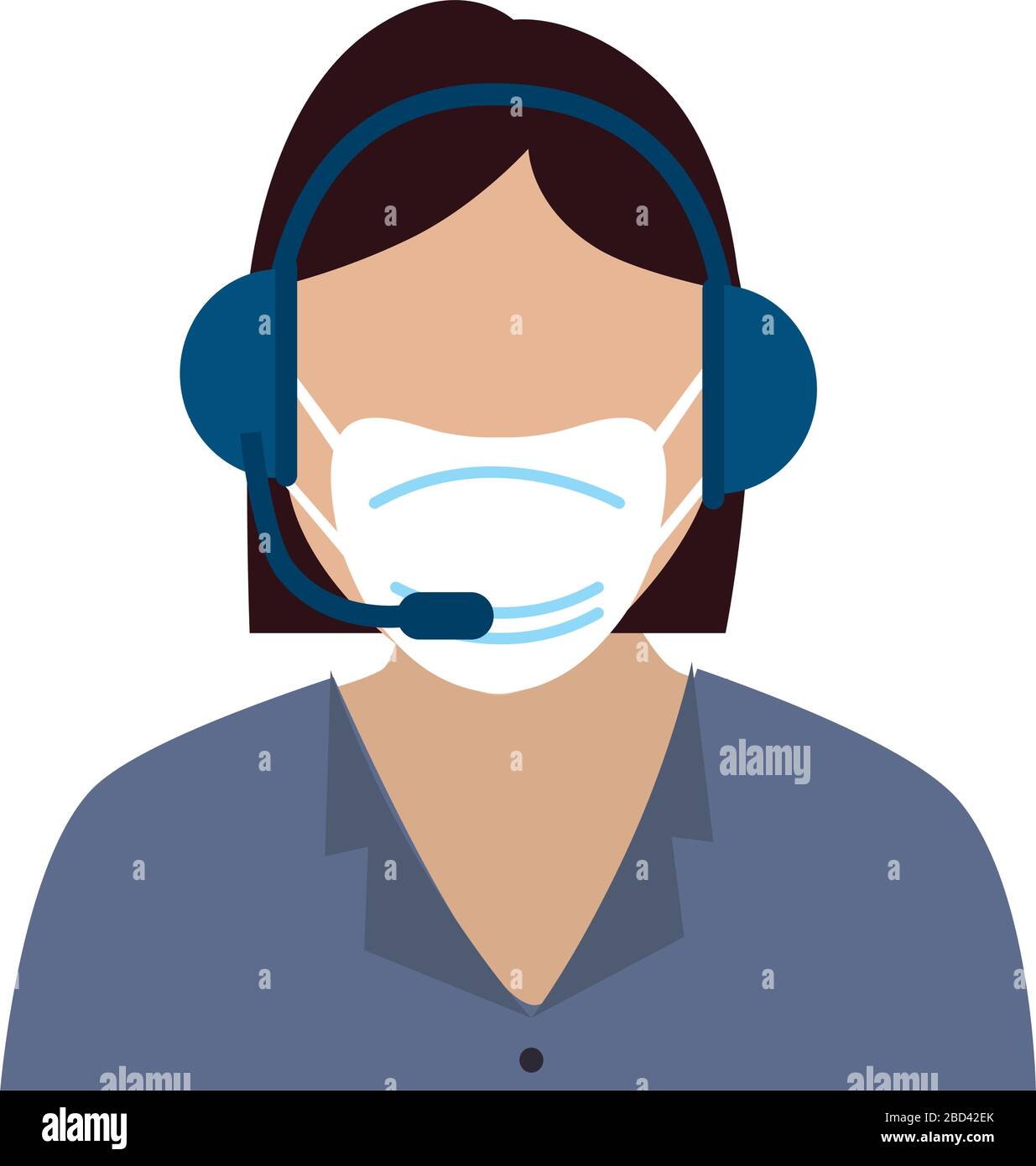 Call Mask Vector Phone mask woman Stock Vector Images - Alamy