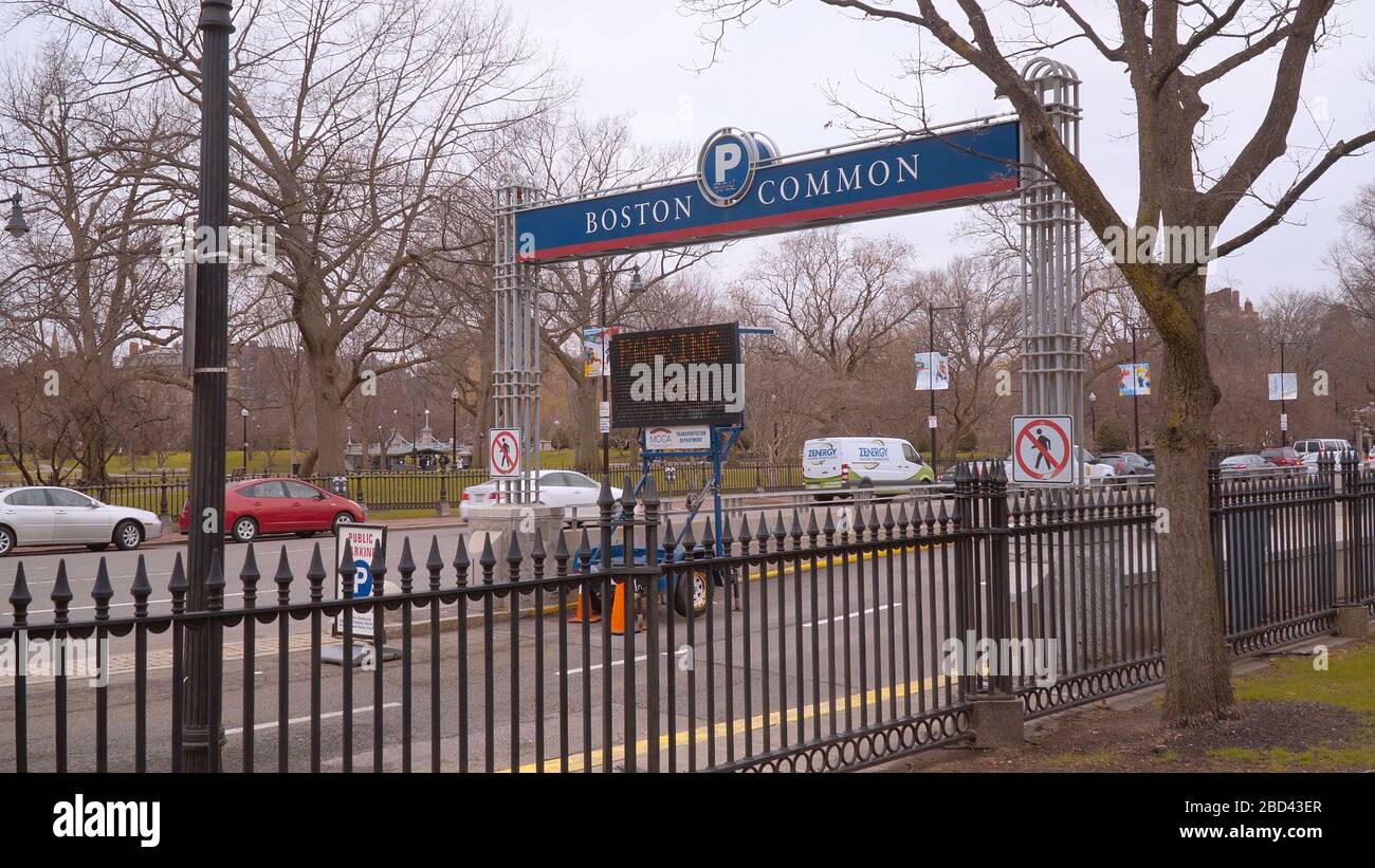 Boston Common Parking Lot BOSTON. UNITED STATES APRIL 5, 2017 Stock