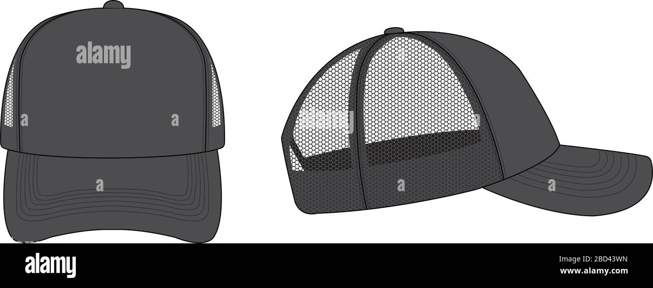 trucker cap / mesh cap template illustration Stock Vector Image Art